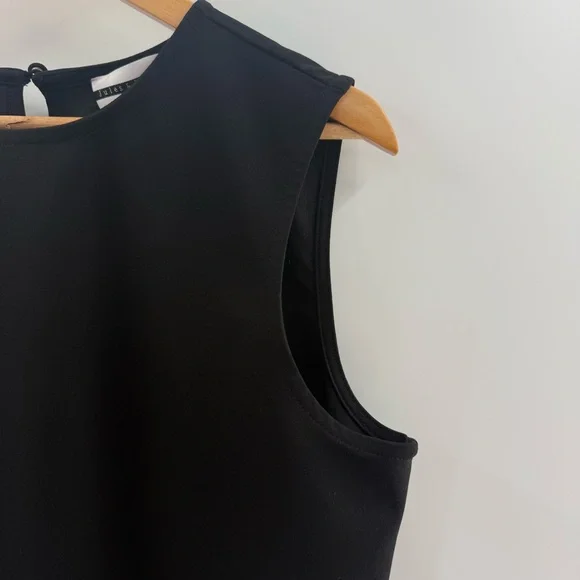 NWT Jules & Leopold Sleeveless Classic Cropped Blouse Shirt Black Size Large - Picture 2 of 8